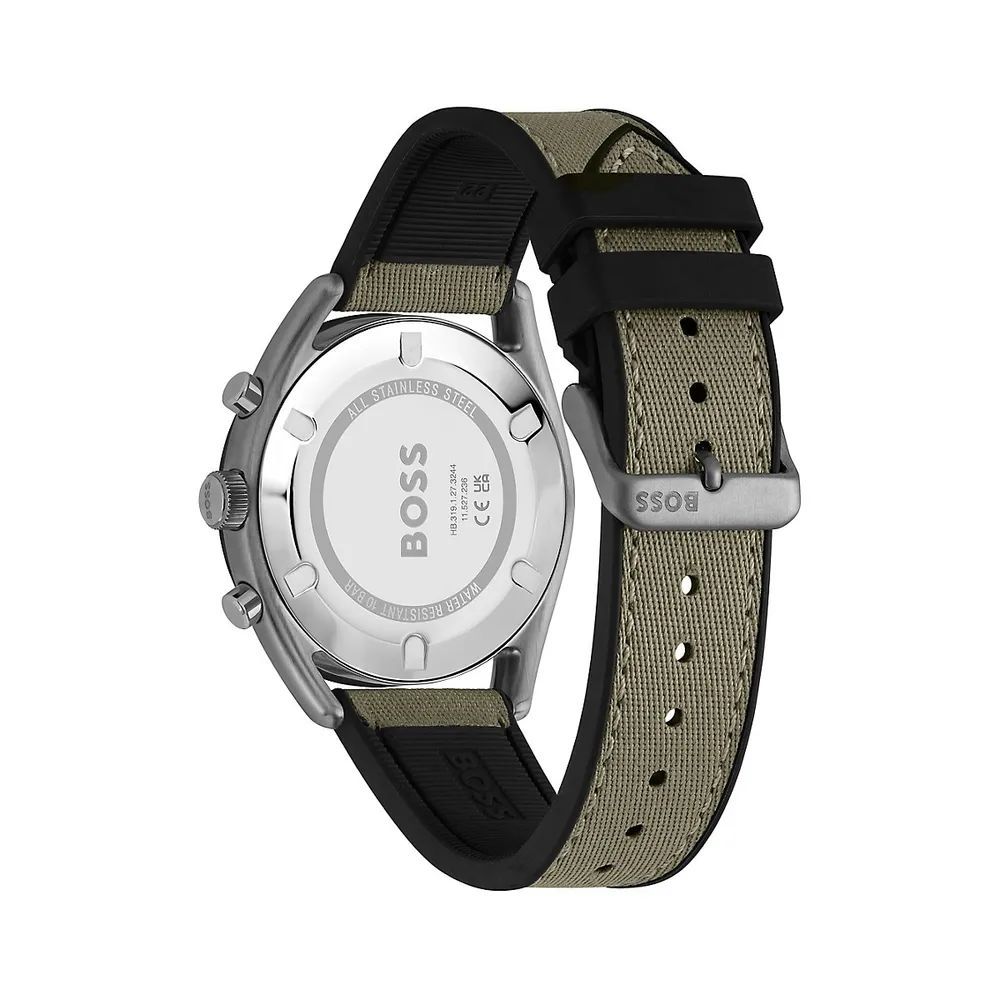 Hugo Boss Green Fabric Watch - MELZAOR -