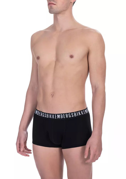 Bikkembergs Black Cotton Men Underwear Twin Pack