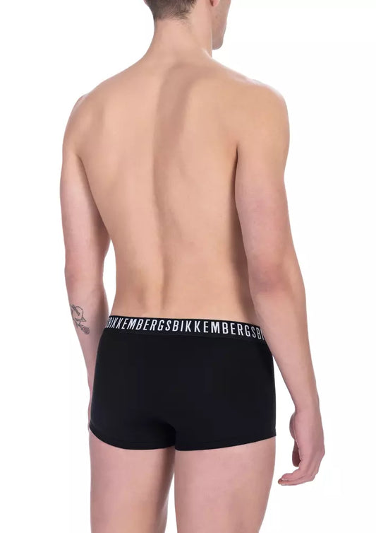 Bikkembergs Black Cotton Men Underwear Twin Pack