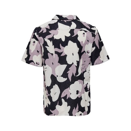 Only &amp; Sons Purple Linen Shirt