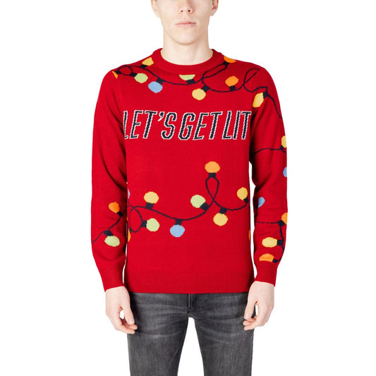 Only &amp; Sons Red Acrylic Sweater