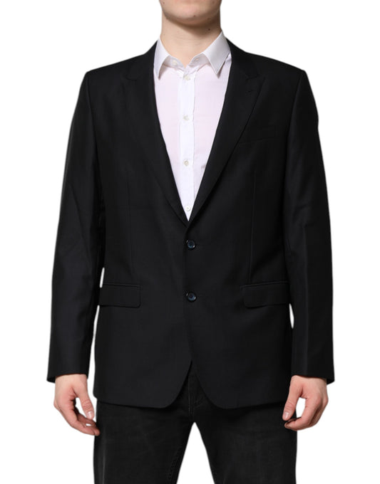 Dolce &amp; Gabbana Dark Blue MARTINI Wool Blazer Coat Jacket