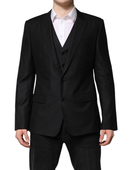 Dolce &amp; Gabbana Black Single Breasted Suit 2 Piece Jacket