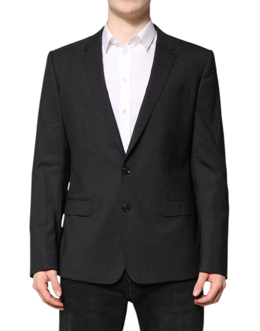 Dolce &amp; Gabbana Dark Gray MARTINI Single Breasted Jacket