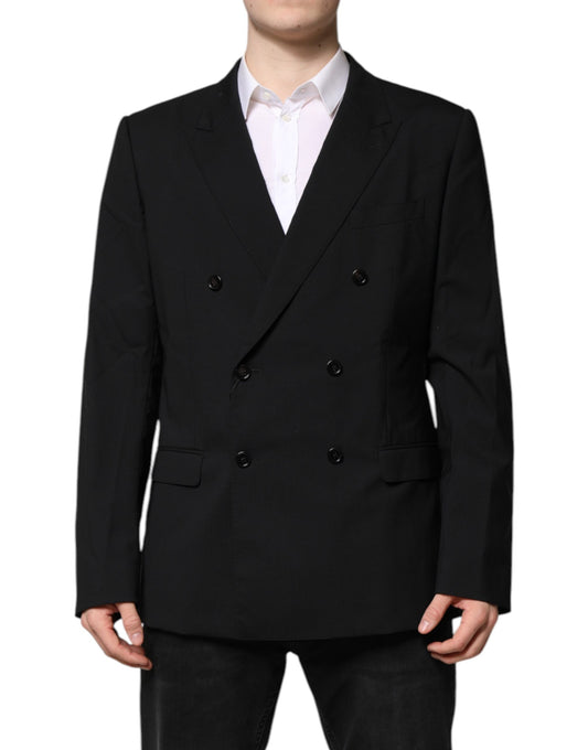 Dolce &amp; Gabbana Black MARTINI Double Breasted Suit Jacket